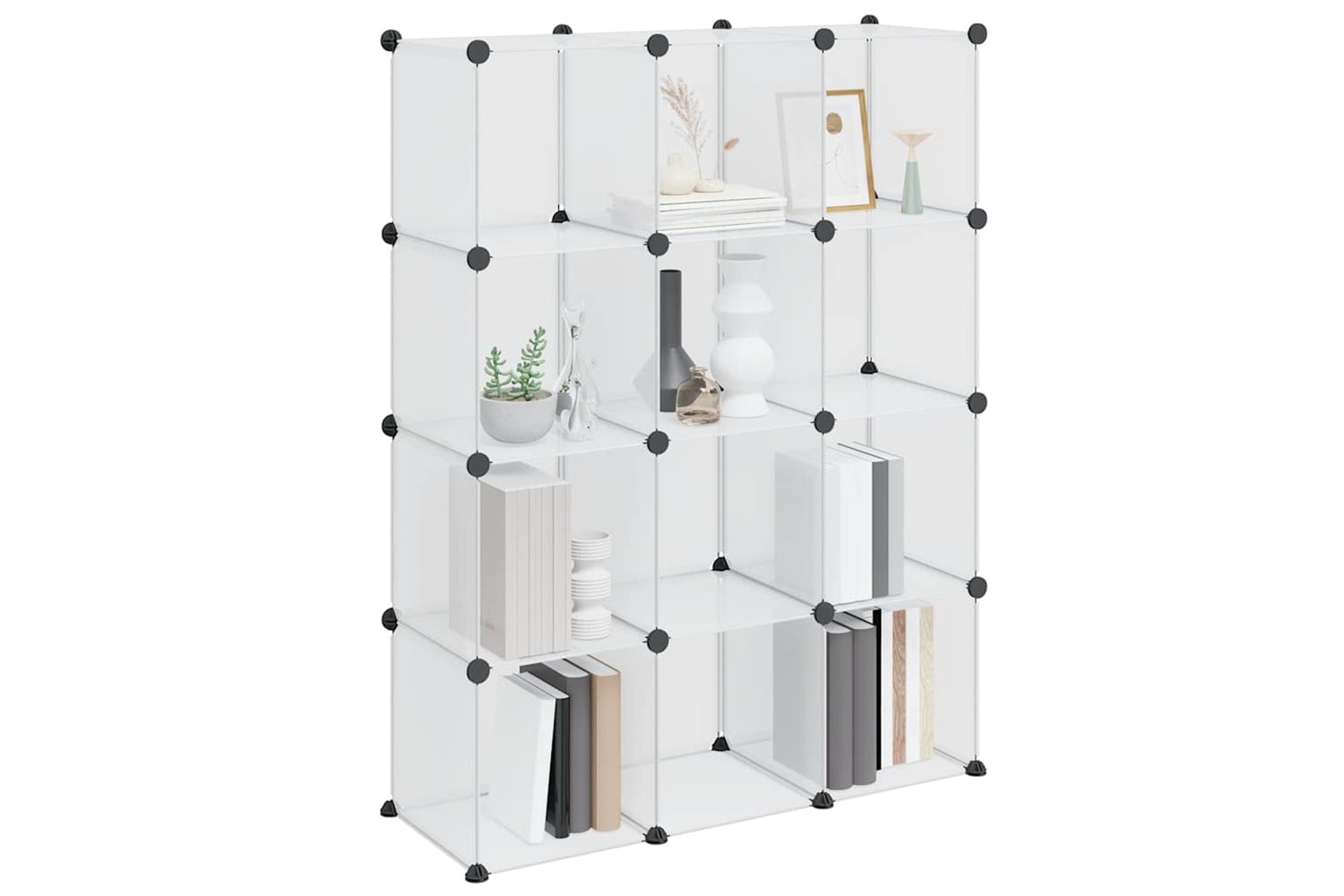 Vidaxl 340550 Storage Cube Organiser With 12 Cubes Transparent Pp-3