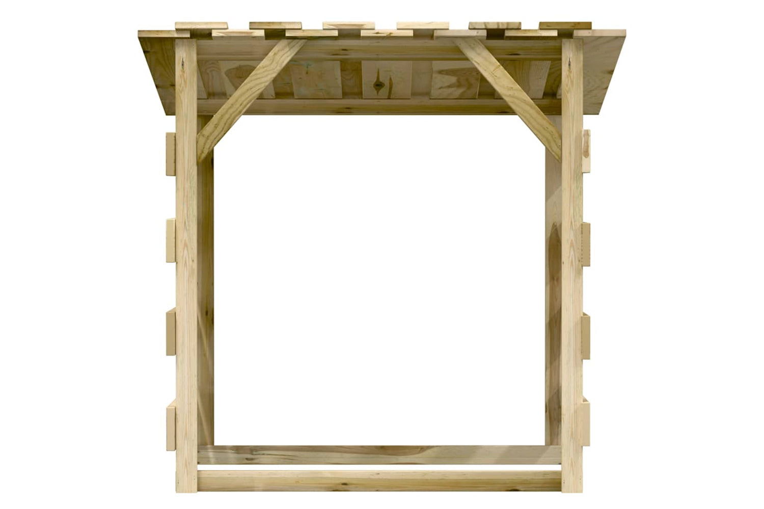 vidaXL 3096646 Pergolas With Roofs 4 Pcs 100x90x100cm Impregnated Pinewood-3