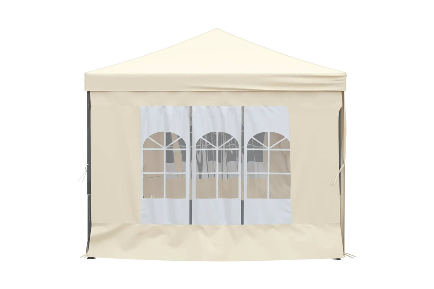 Vidaxl 93543 Folding Party Tent With Sidewalls Cream 3x6 M-3