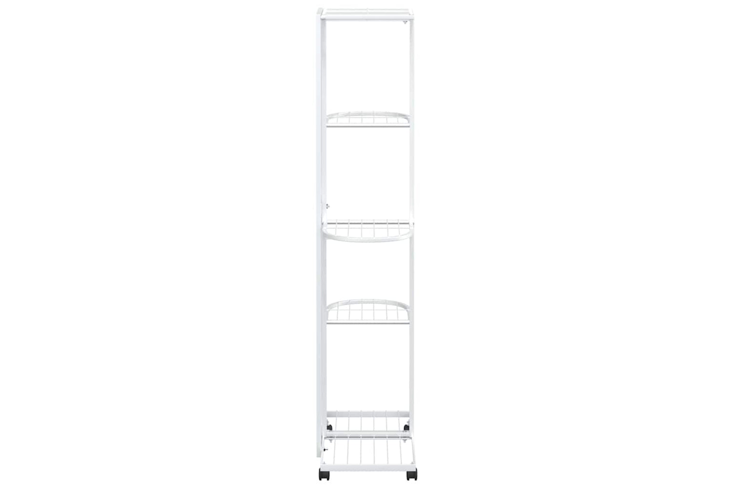vidaXL 343118 5-floor Flower Stand With Wheels 44x23x100cm White Iron-5
