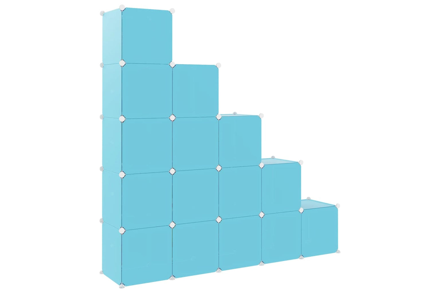 Vidaxl 340576 Cube Storage Cabinet For Kids With 15 Cubes Blue Pp-4