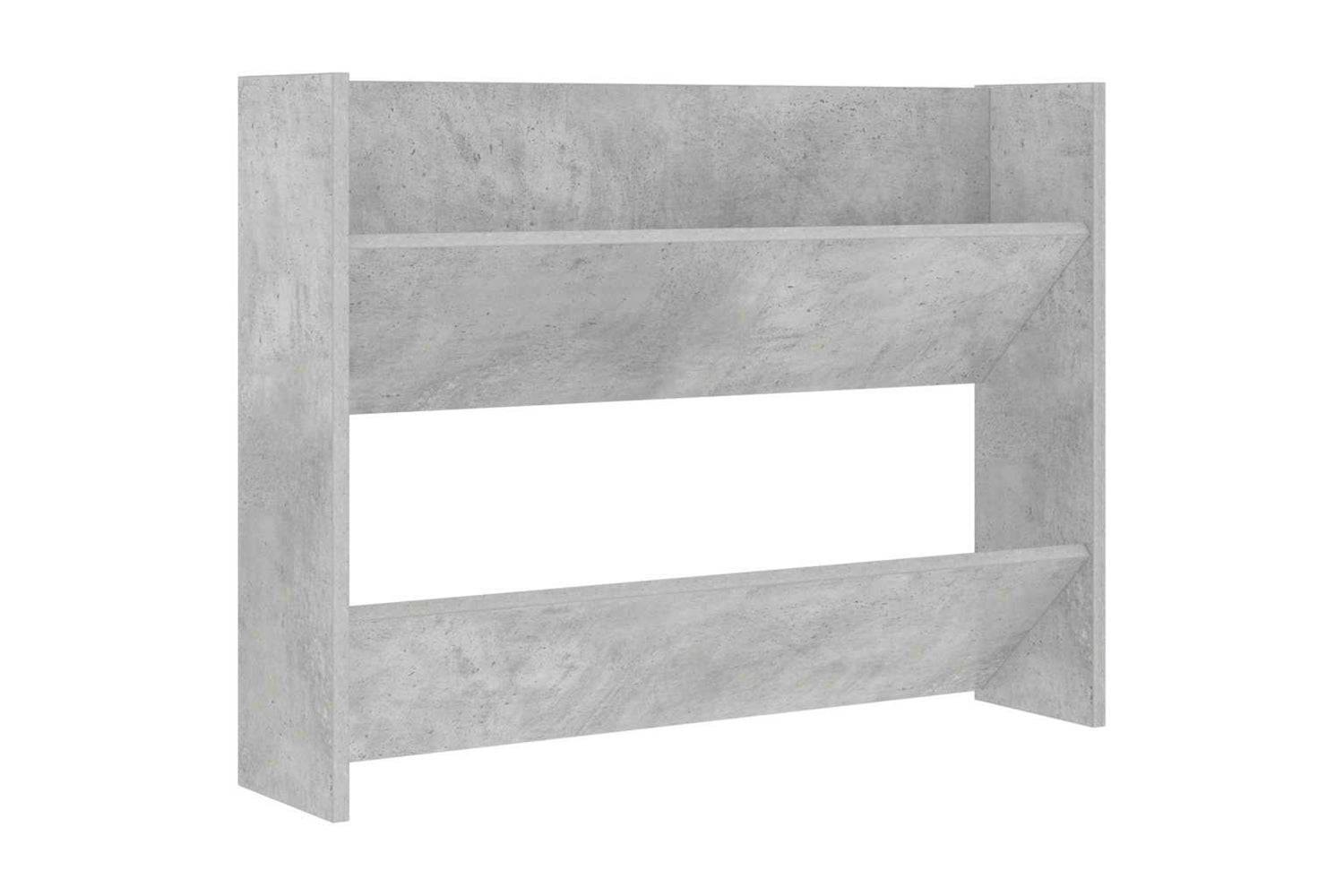 vidaXL 806750 Wall Shoe Cabinets 2 Pcs Concrete Grey 80x18x60cm Engineered Wood-4