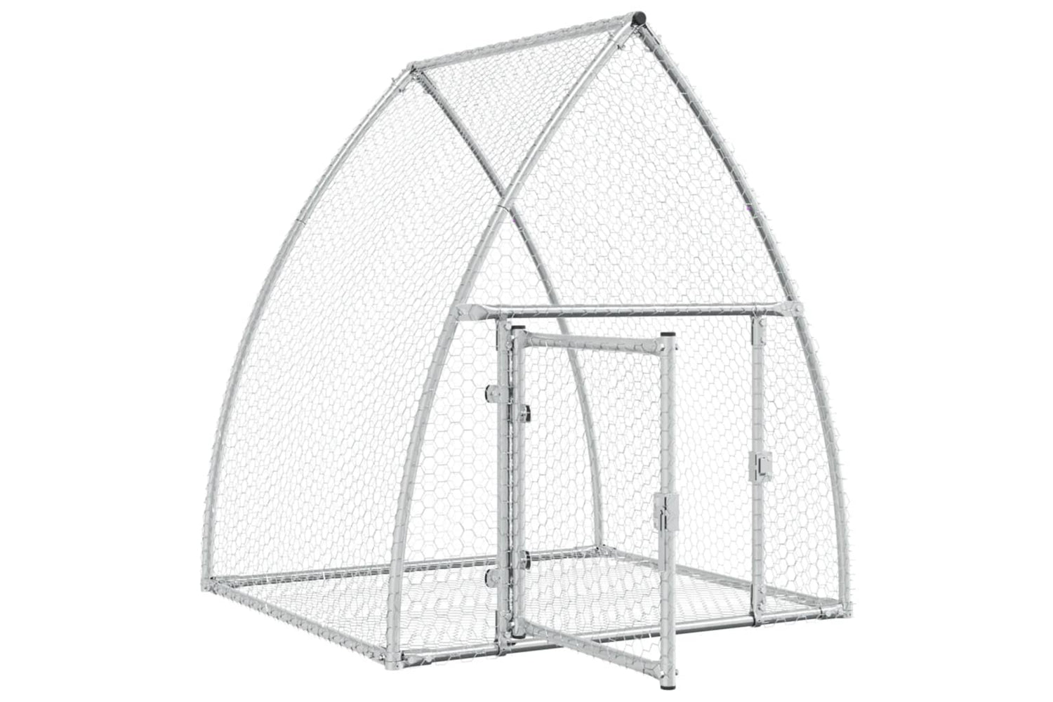 vidaXL 3281527 Rabbit Cage Silver 100x105x120cm Galvanised Steel-3