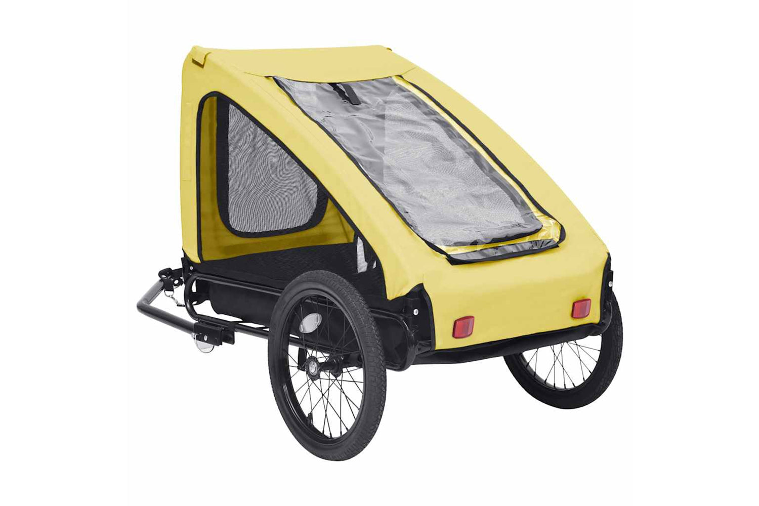 Vidaxl Pet Bike Trailer Yellow And Black-3