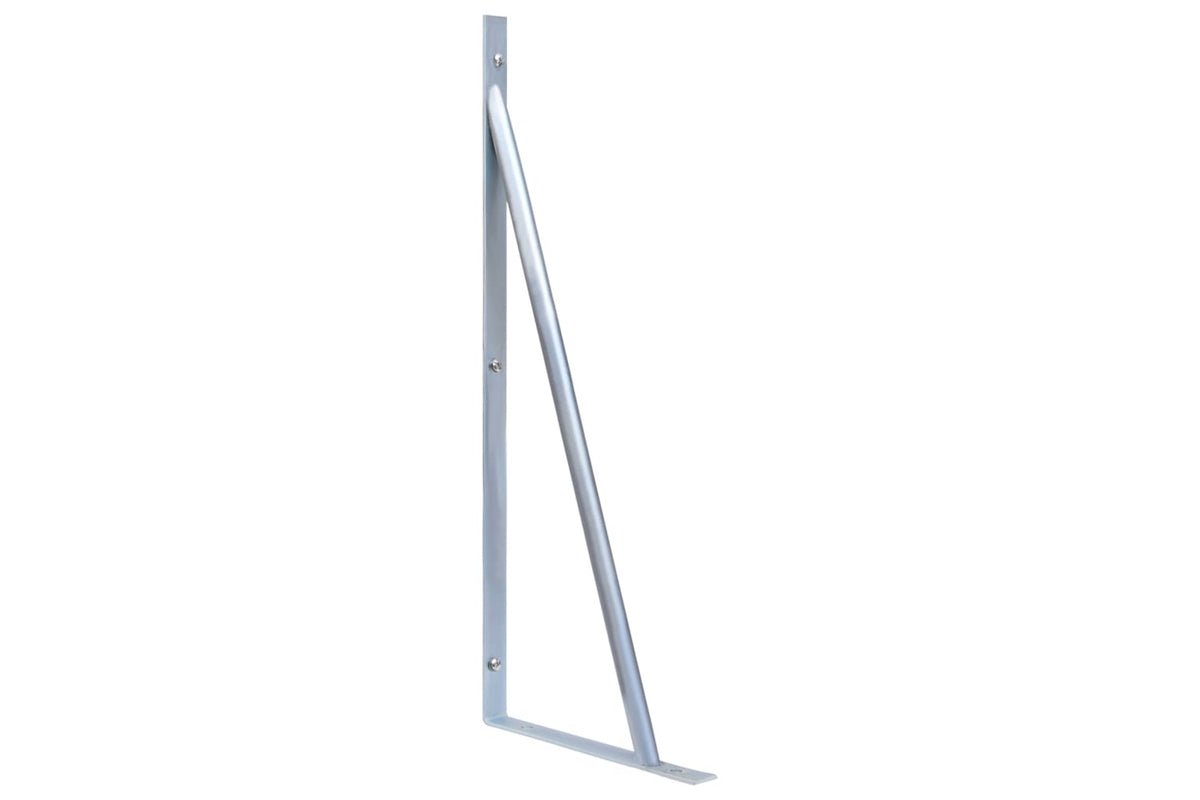 Vidaxl 148988 Support Brackets For Fence Post 2 Pcs Galvanised Steel-3