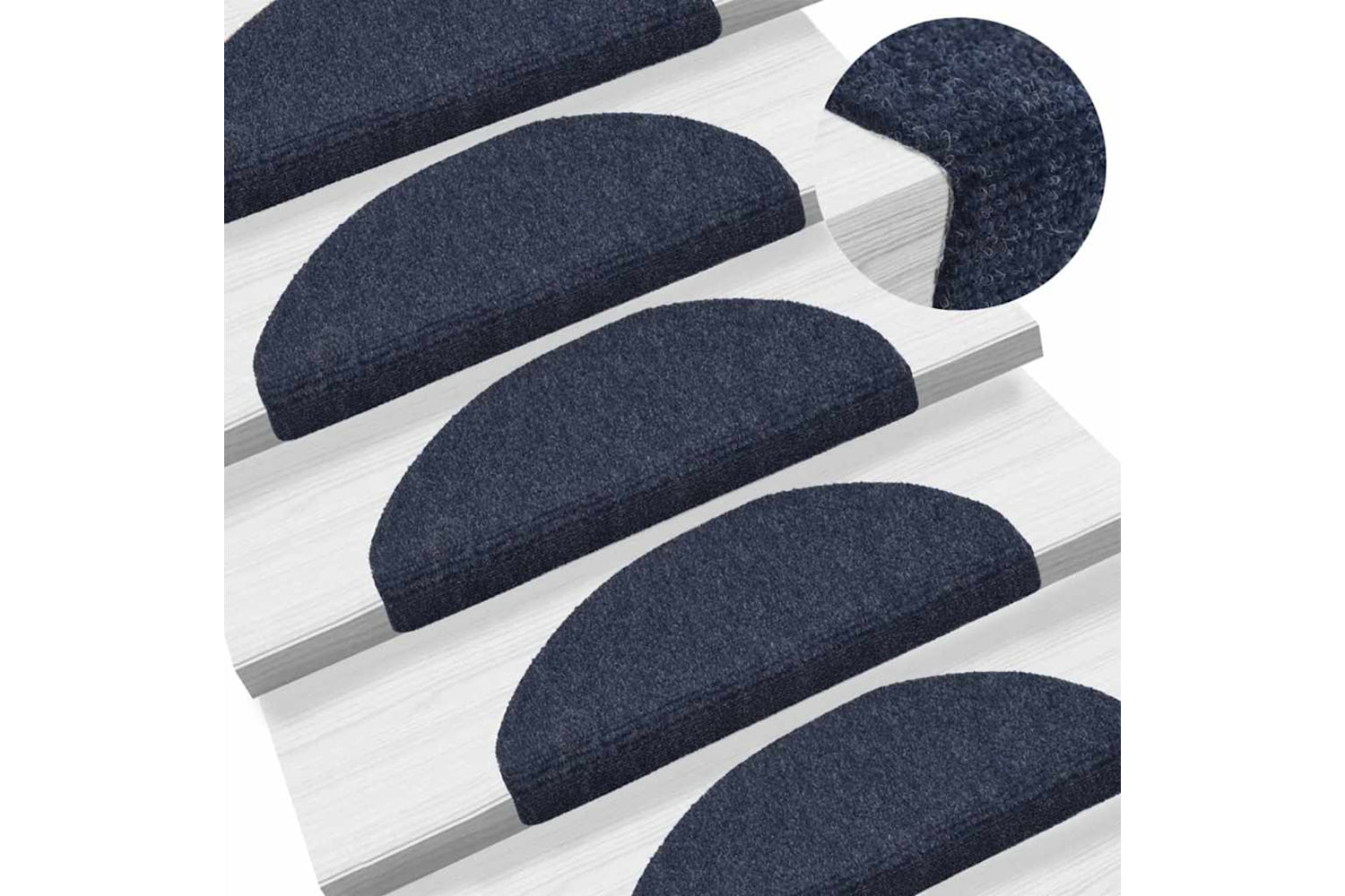 vidaXL 149708 Self-adhesive Stair Mats 5 Pcs Blue 65x21x4cm Needle Punch-5