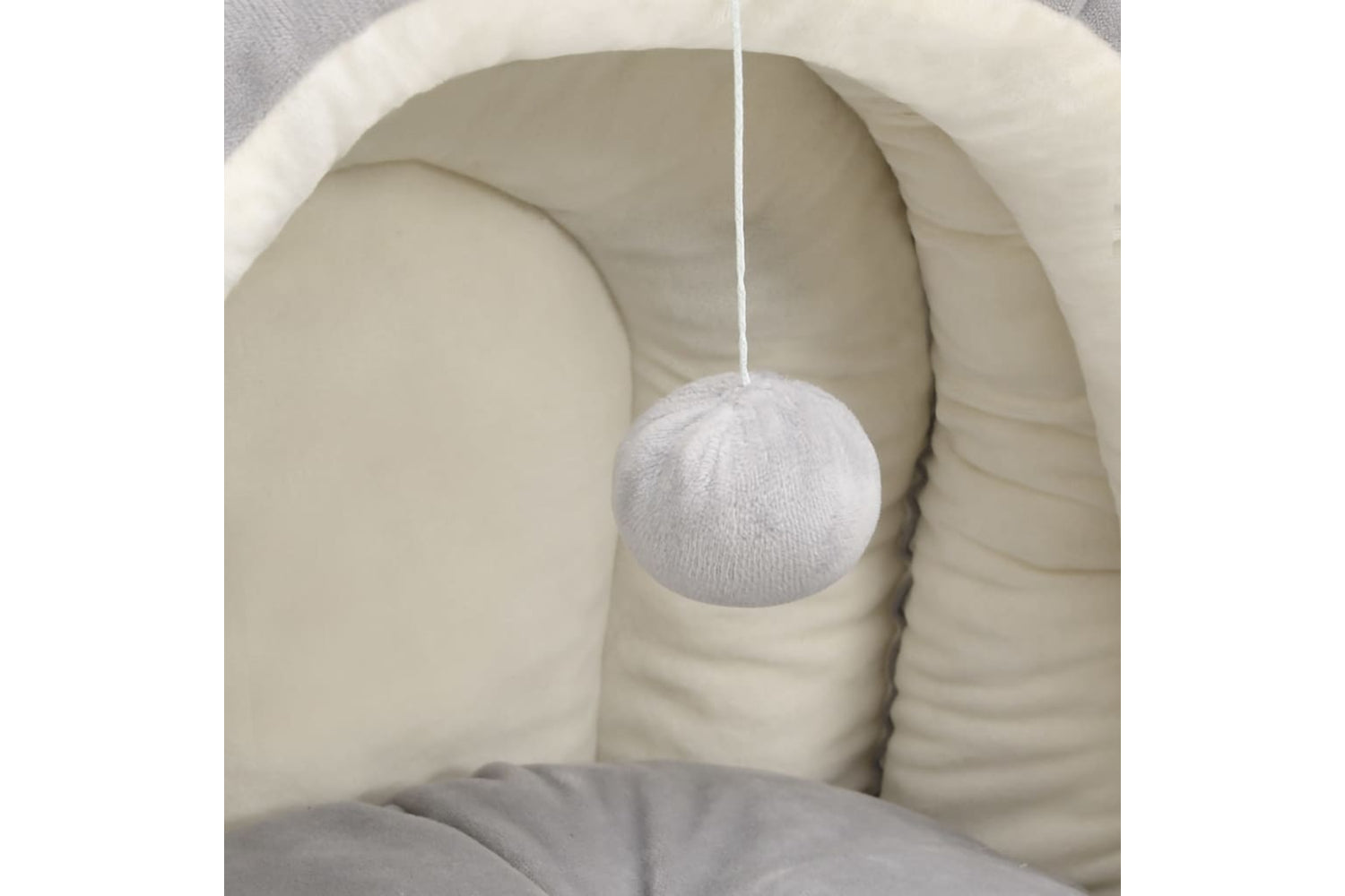 vidaXL 171397 Cat Bed 40x40x35cm Grey And Cream-5