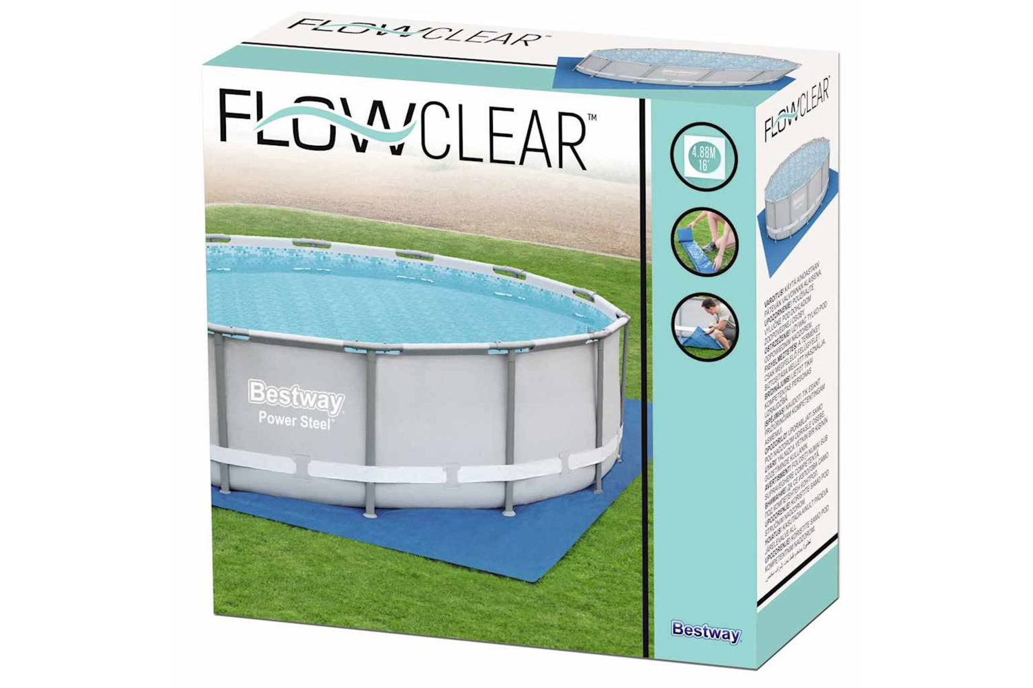 Bestway 92094 Pool Ground Cloth Flowclear 488x488 Cm-8