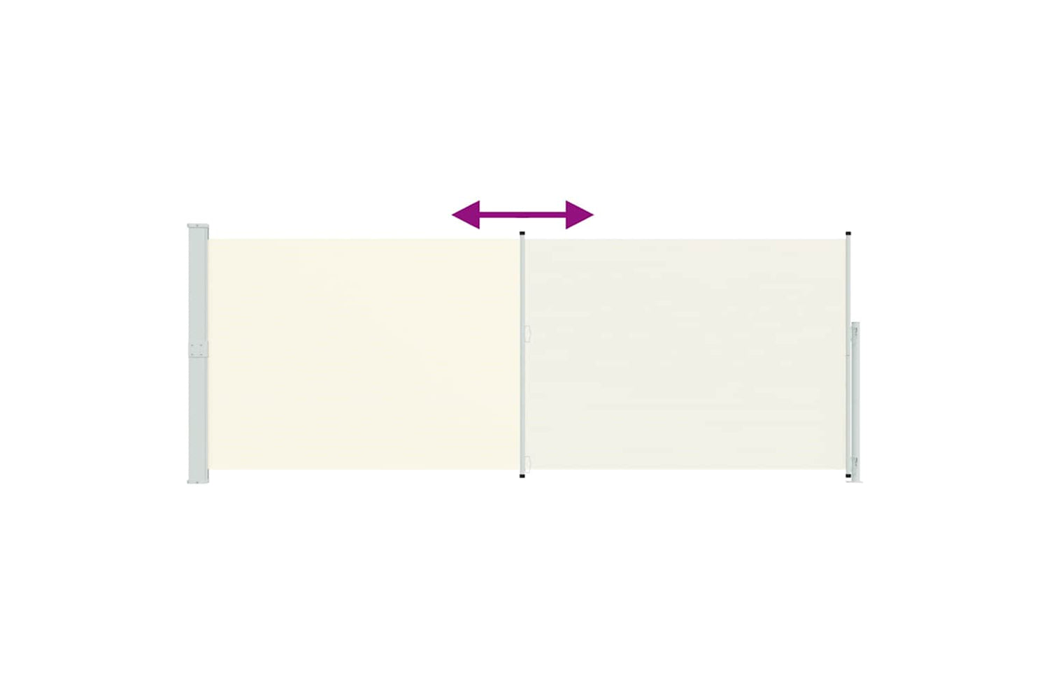 vidaXL 313406 Patio Retractable Side Awning 180x500cm Cream-6