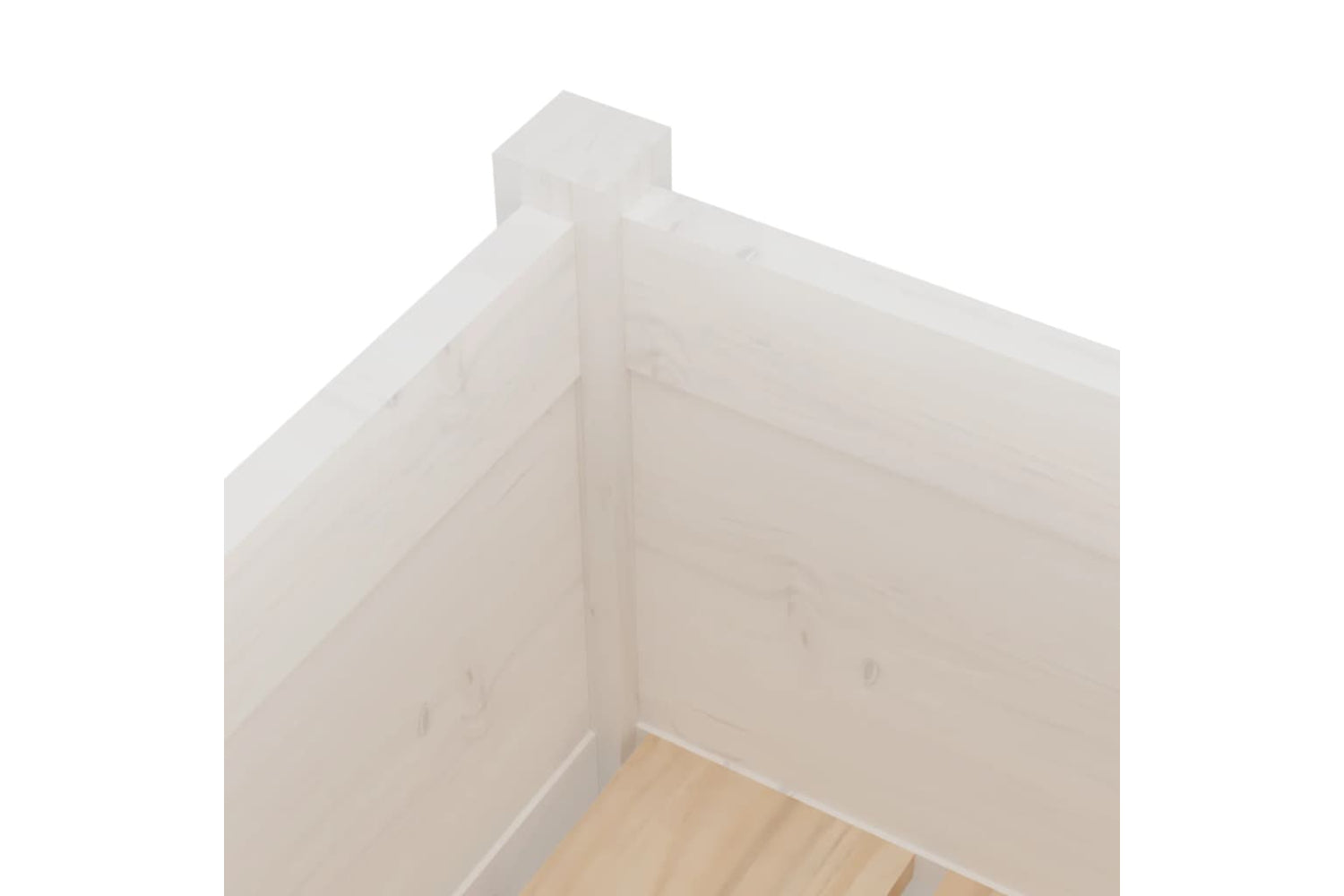 vidaXL 810811 Garden Planter White 70x70x70cm Solid Pinewood-4