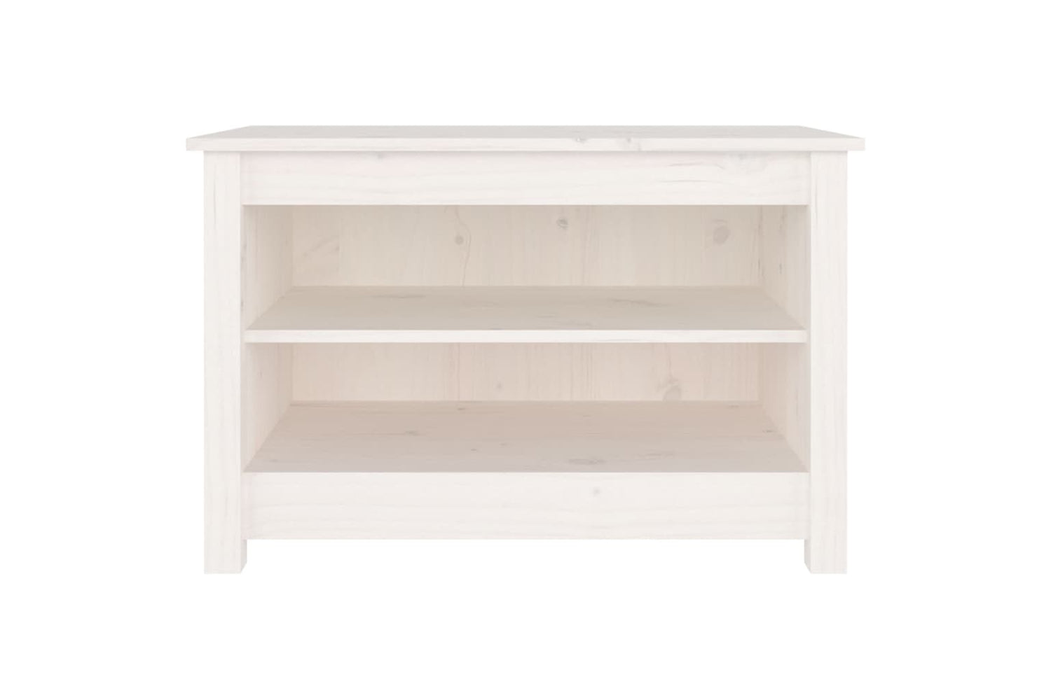 vidaXL 813770 Shoe Bench White 70x38x45.5cm Solid Wood Pine-2