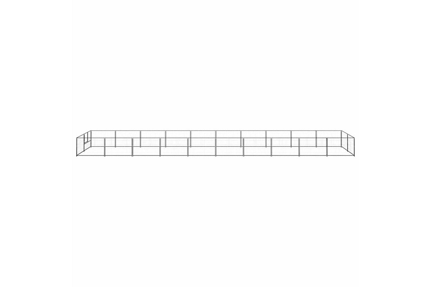 Vidaxl 3082117 Dog Kennel Black 20 M2 Steel-3