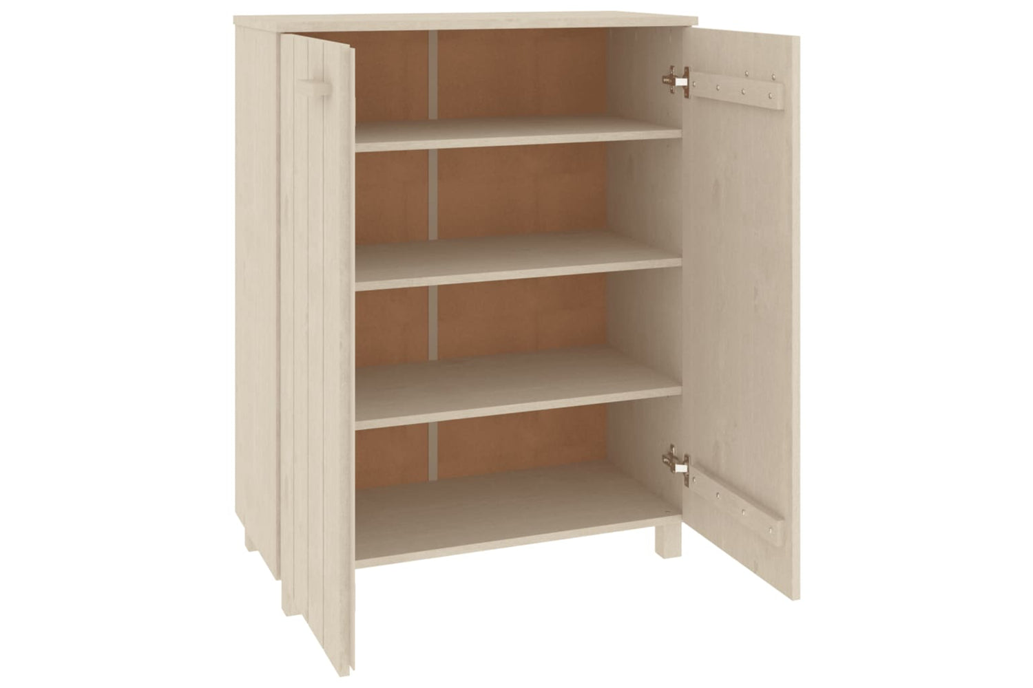 vidaXL Shoe Cabinet Hamar Honey Brown 85x40x108cm Solid Wood Pine-4