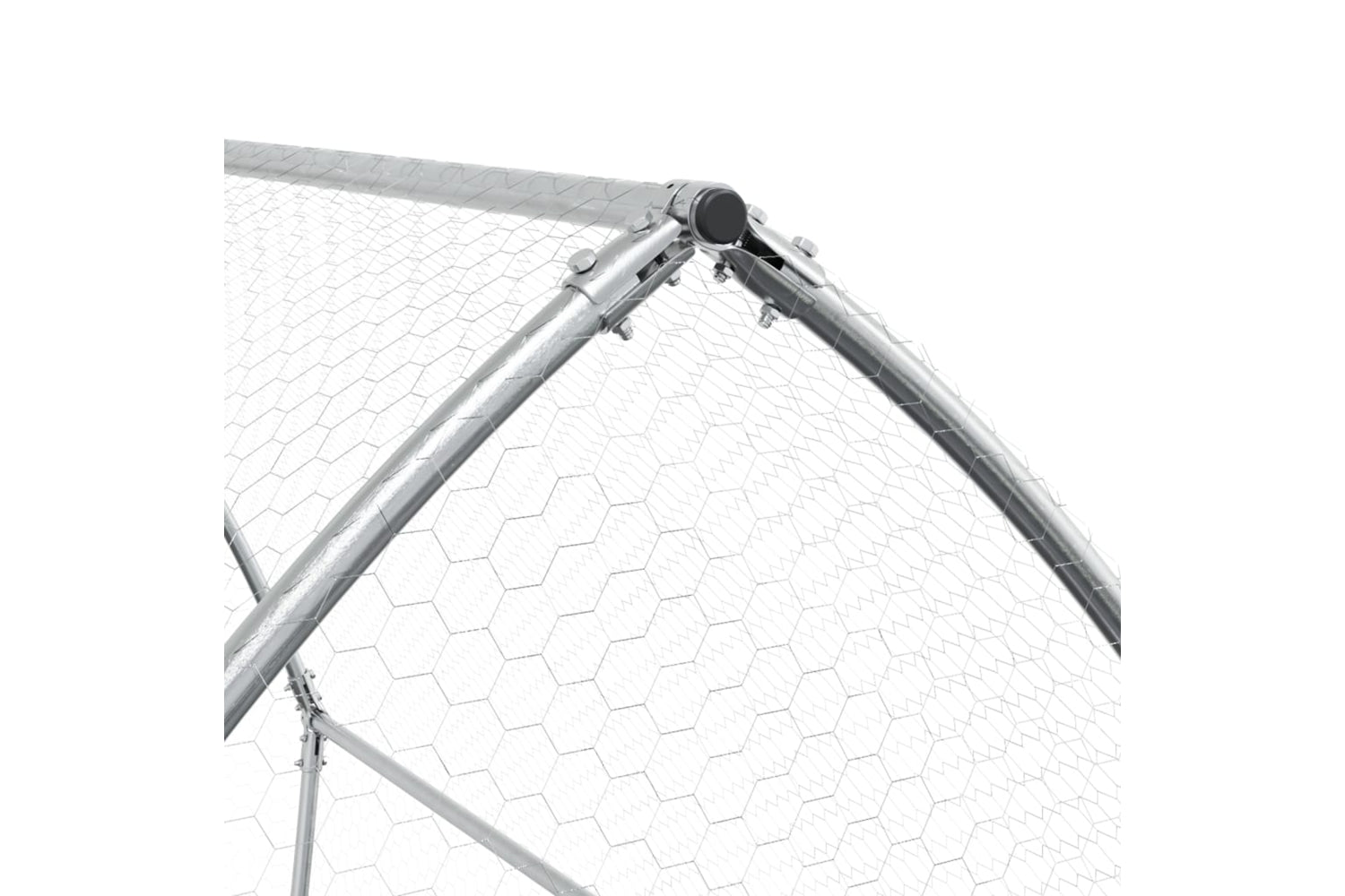 vidaXL 3281527 Rabbit Cage Silver 100x105x120cm Galvanised Steel-7