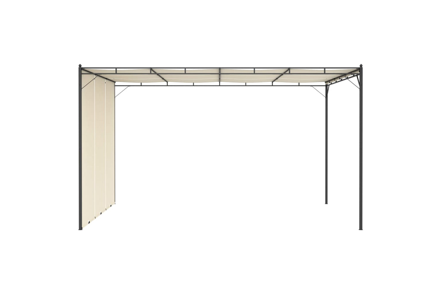 Vidaxl 47994 Garden Gazebo With Side Curtain 4x3x2.25 M Cream-3