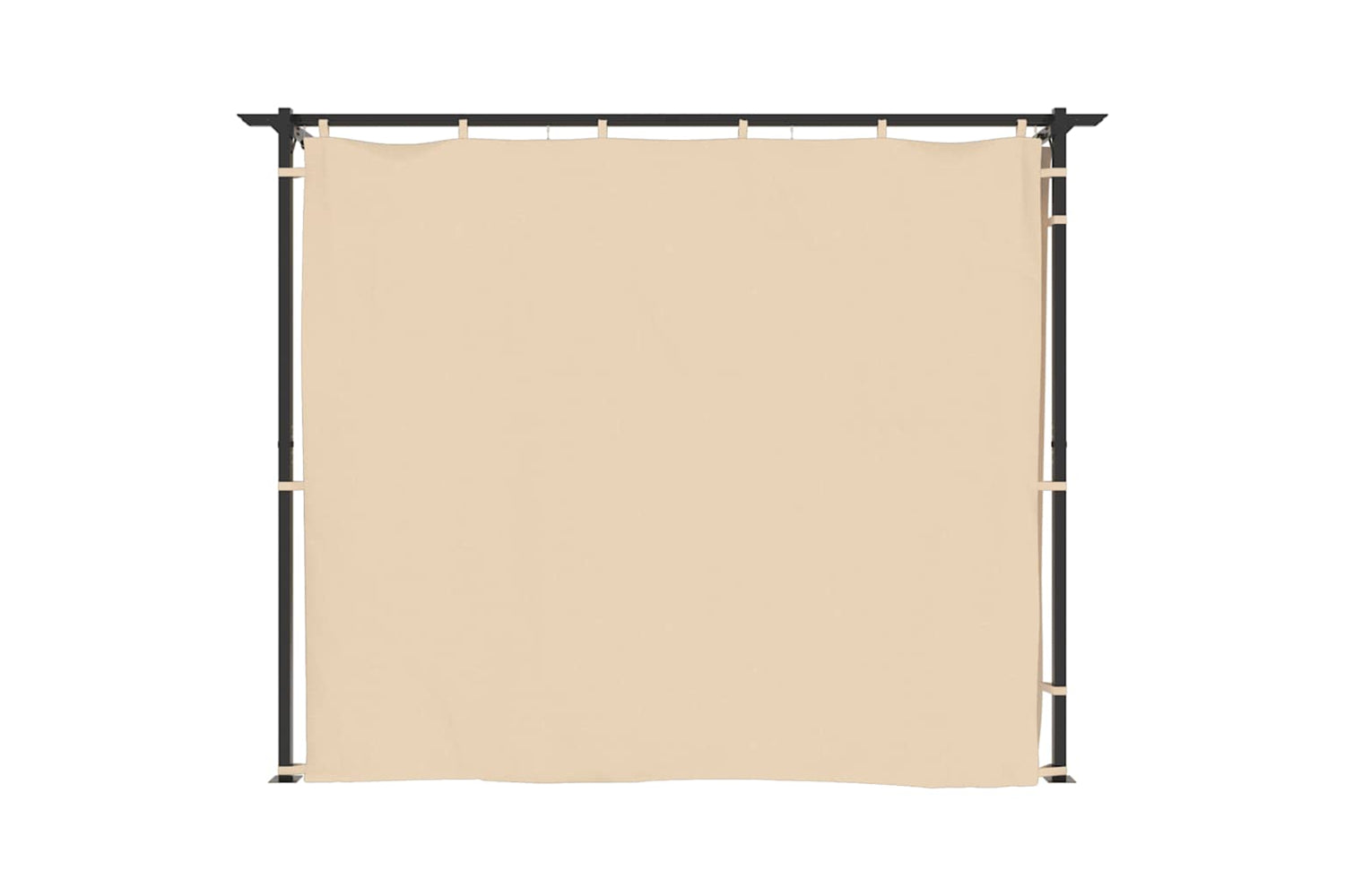Vidaxl Gazebo With Curtains 3x3 M Cream Steel-3
