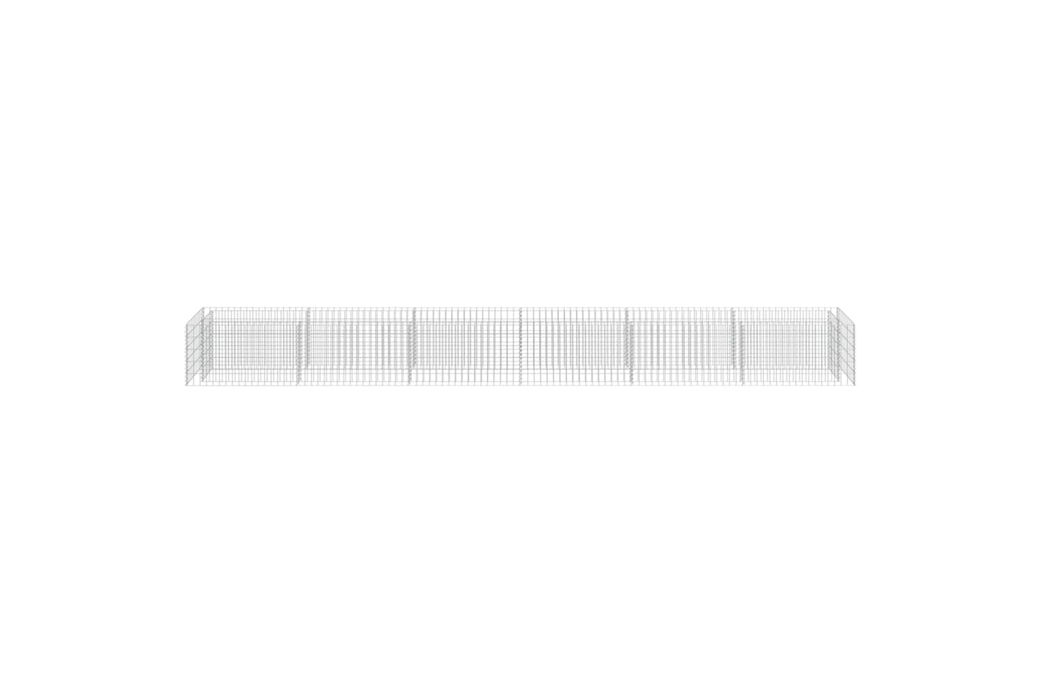 vidaXL 143567 Gabion Raised Bed Galvanised Steel 540x50x50cm-4
