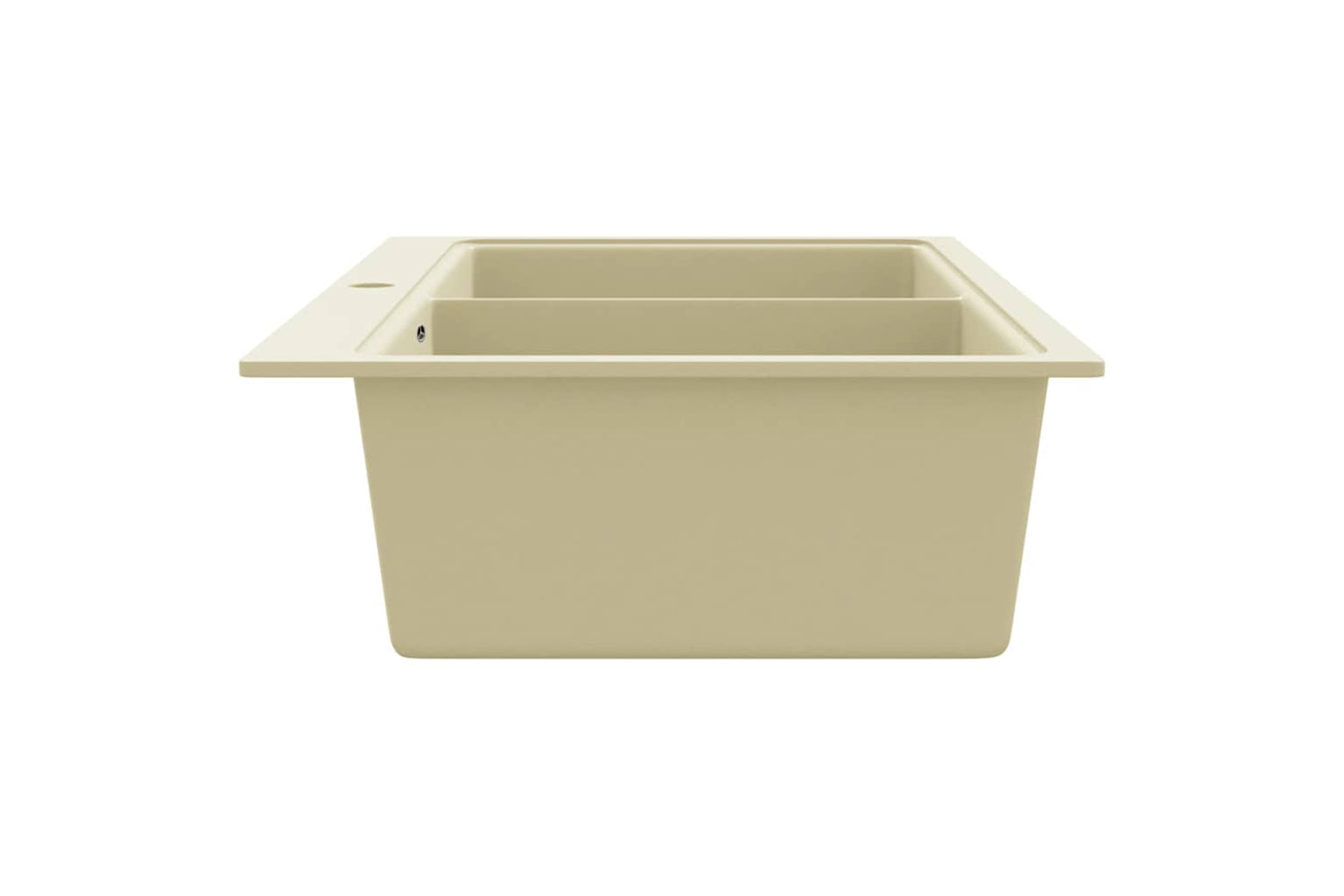 Vidaxl Granite Kitchen Sink Double Basins Beige-4