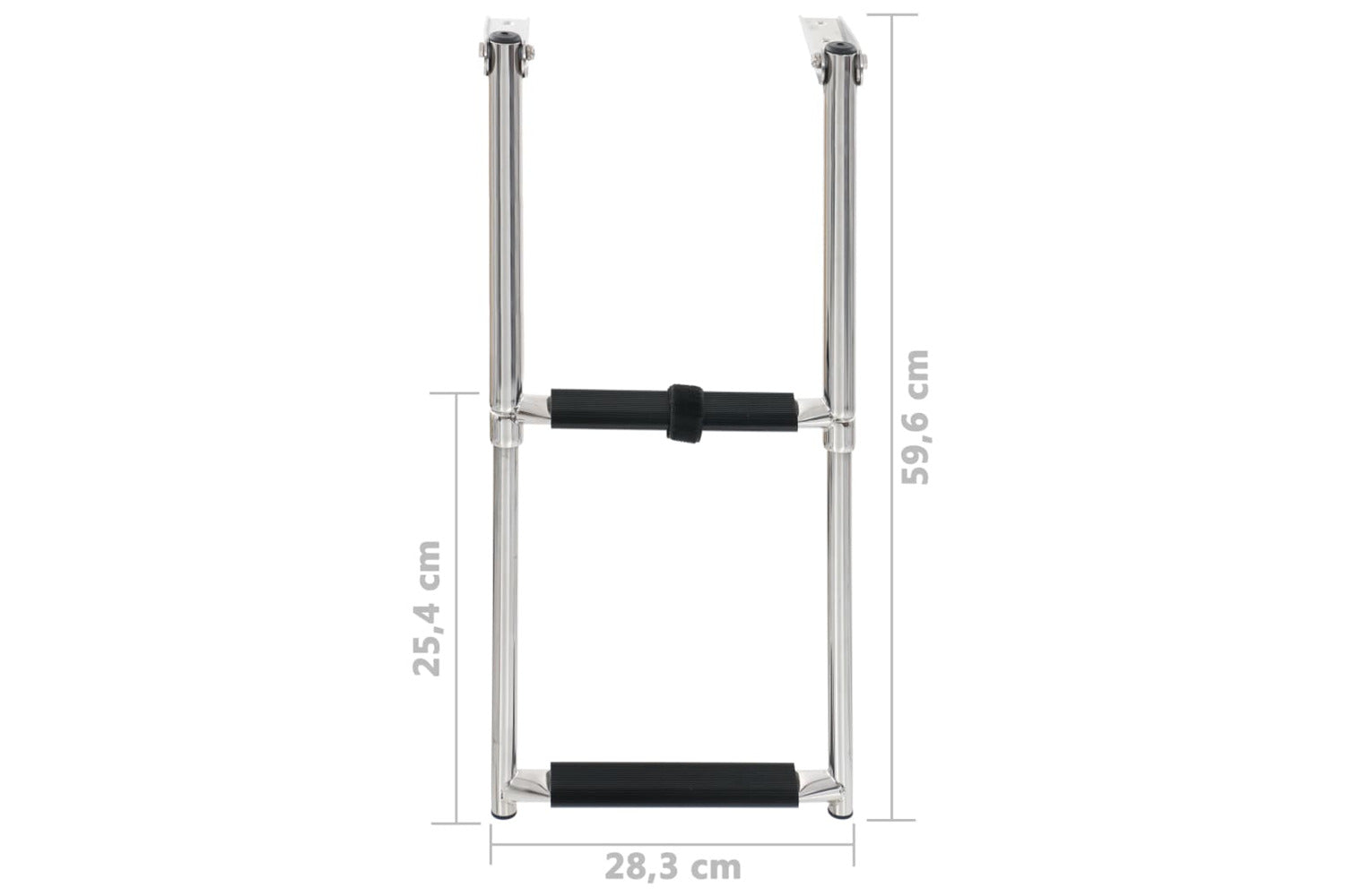 Vidaxl 92373 Folding Boarding Ladder 2-step Stainless Steel-5