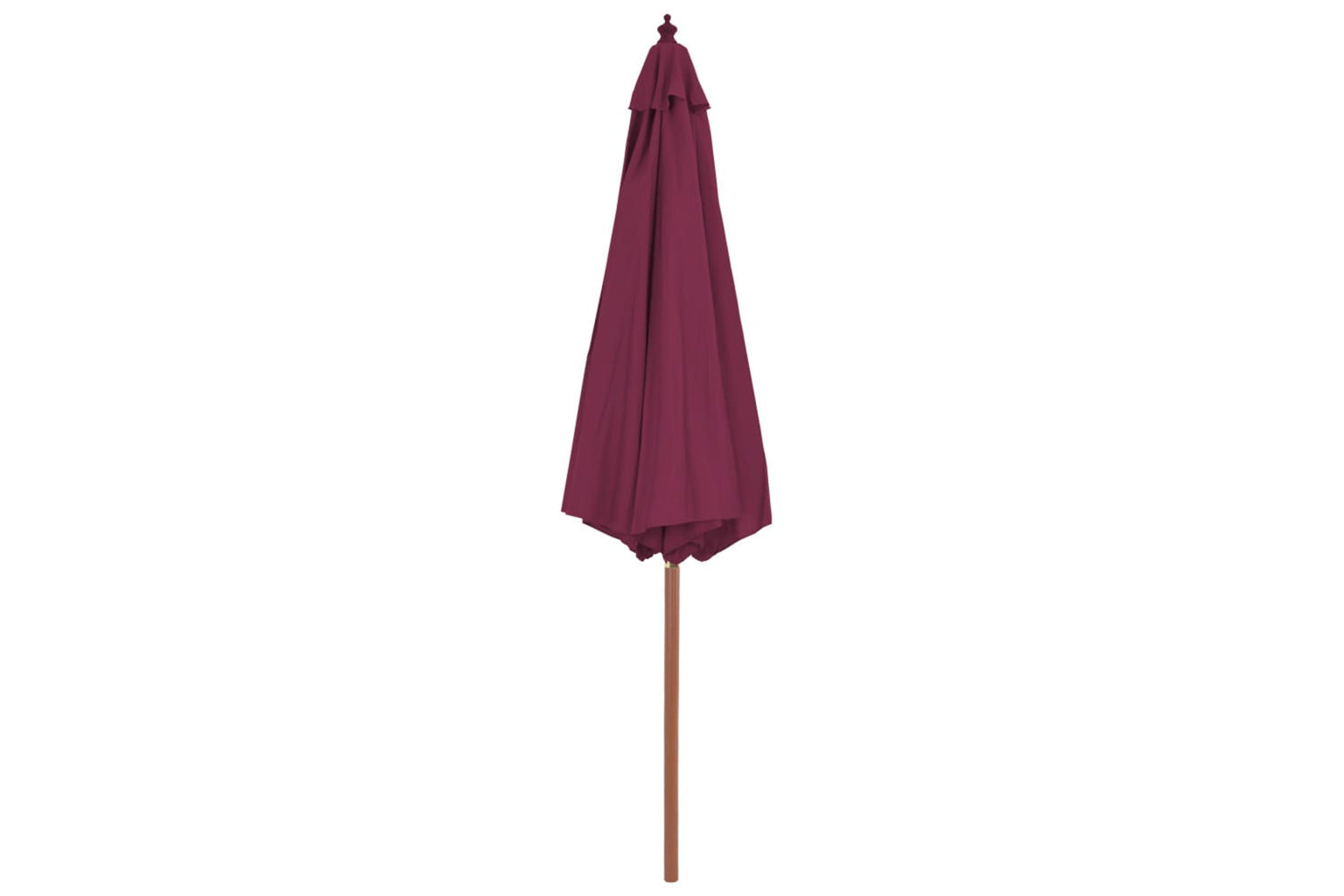 vidaXL 44497 Outdoor Parasol With Wooden Pole 300cm Bordeaux Red-3
