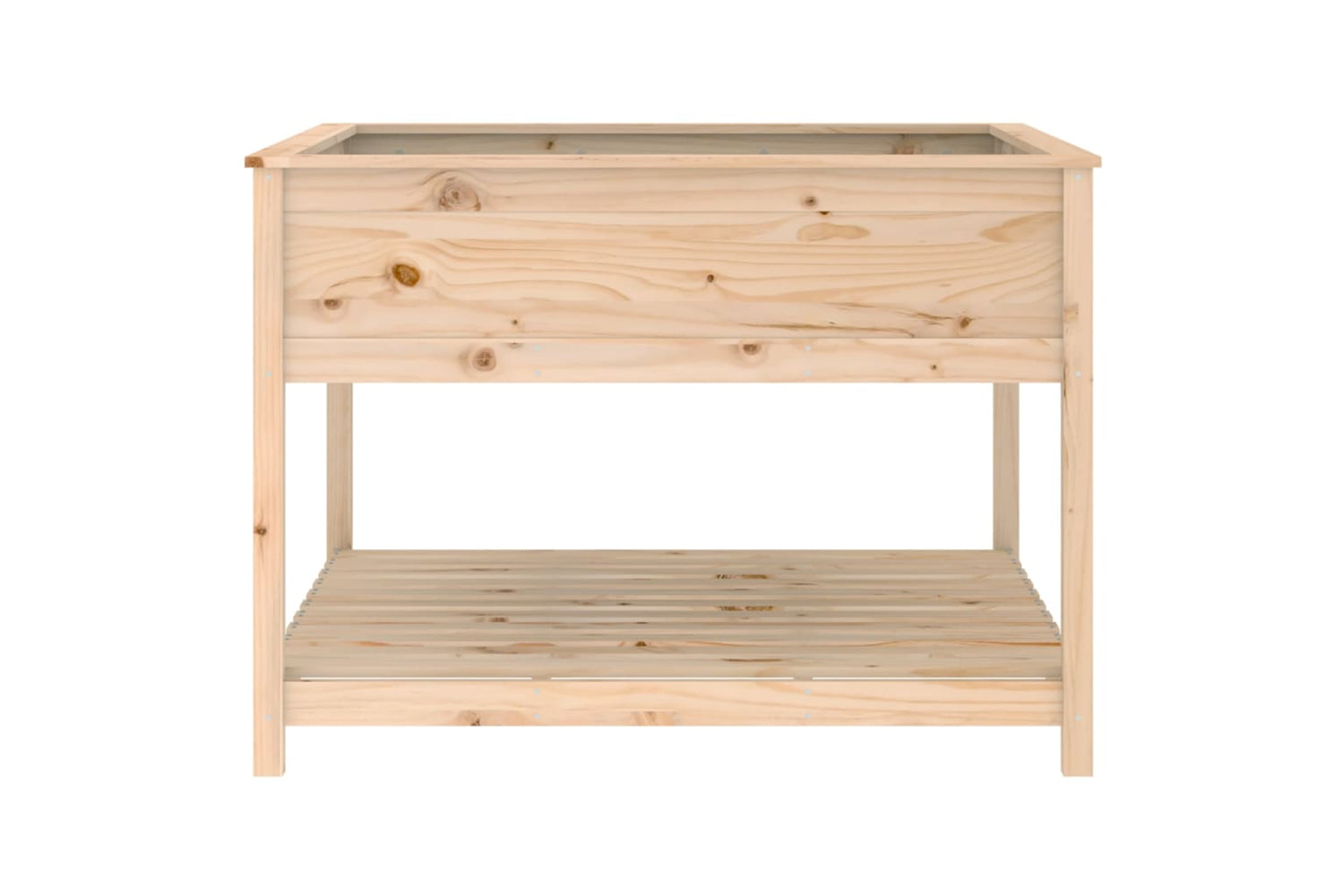 vidaXL 823801 Planter With Shelf 111.5x111.5x81cm Solid Wood Pine-5