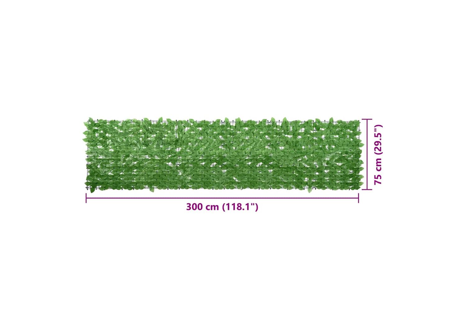 vidaXL 315495 Balcony Screen With Green Leaves 300x75cm-6