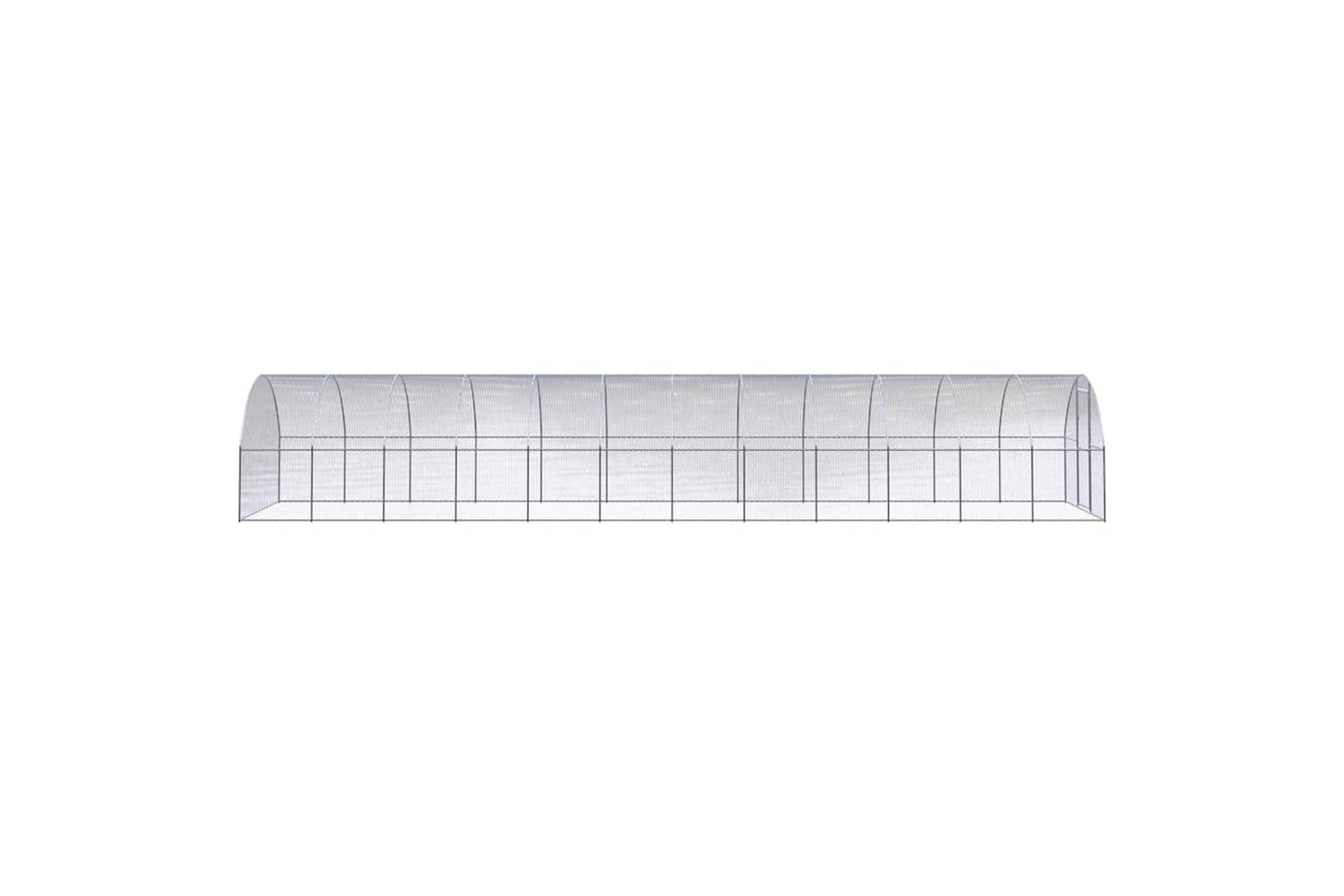 Vidaxl 3095468 Outdoor Chicken Coop 3x12x2 M Galvanised Steel-3