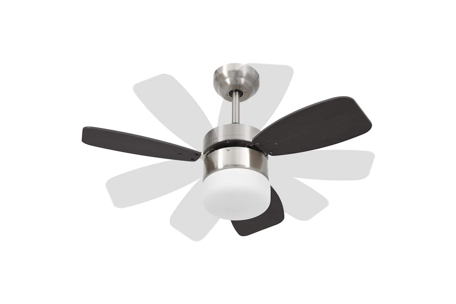 vidaXL 51493 Ceiling Fan With Light And Remote Control 76cm Dark Brown-5
