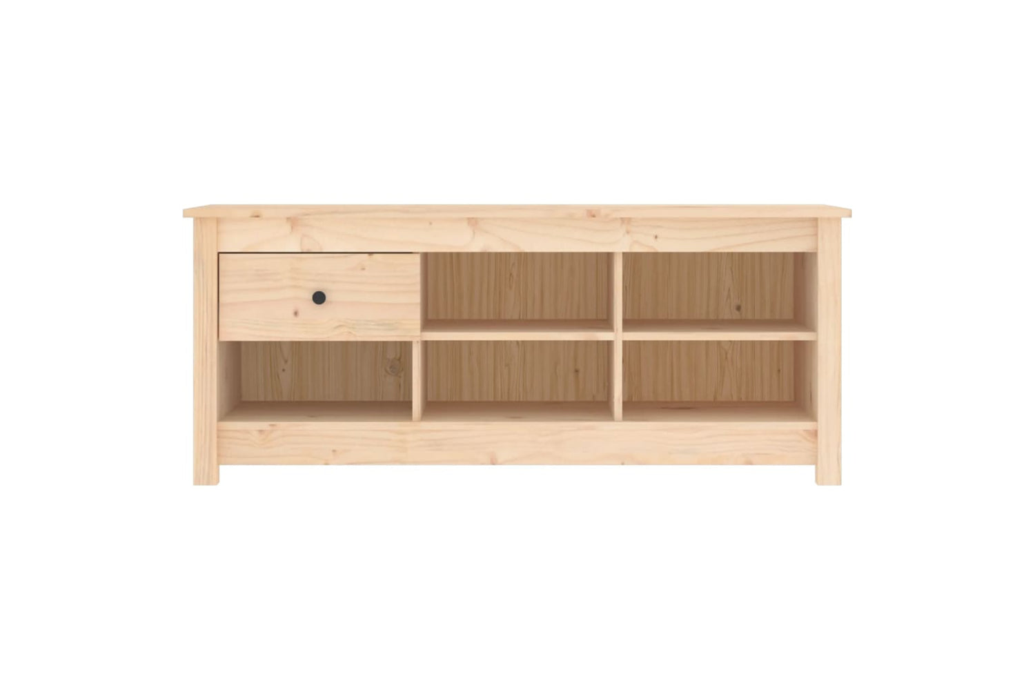 vidaXL 814594 Shoe Cabinet 110x38x45.5cm Solid Wood Pine-2