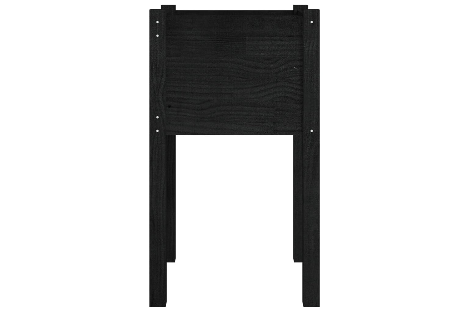 vidaXL 810798 Garden Planters 2 Pcs Black 40x40x70cm Solid Pinewood-4
