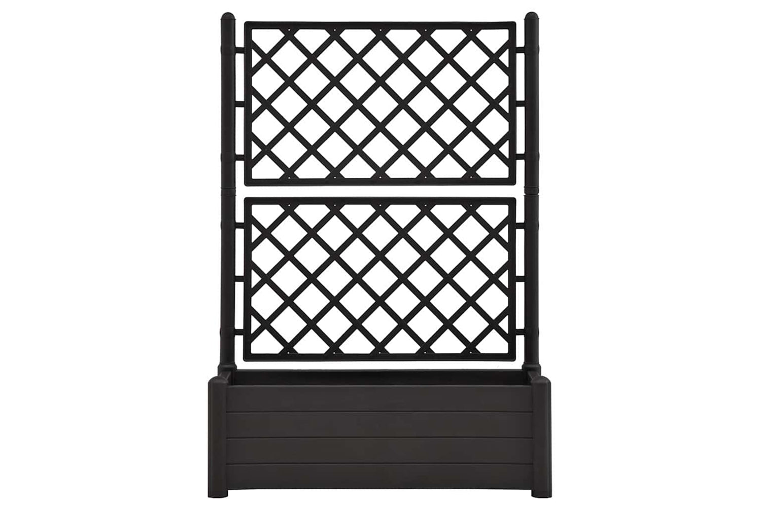 vidaXL 313985 Garden Planter With Trellis 100x43x142cm Pp Anthracite-3