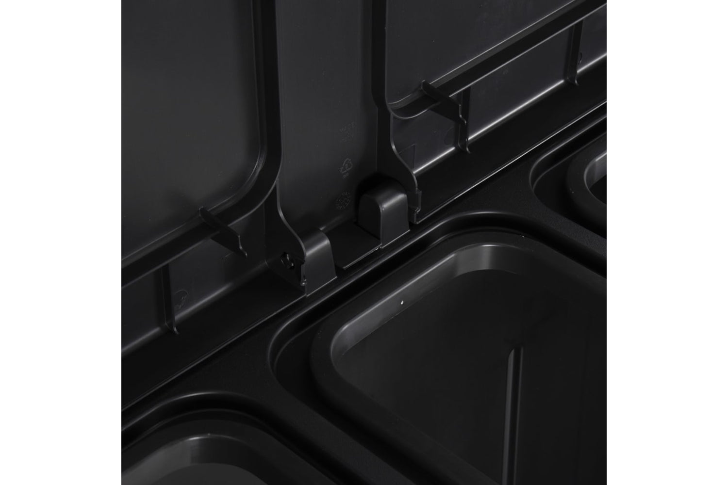 vidaXL 151224 Trash Bin With 2 Doors Black 65x45x88cm Pp-7