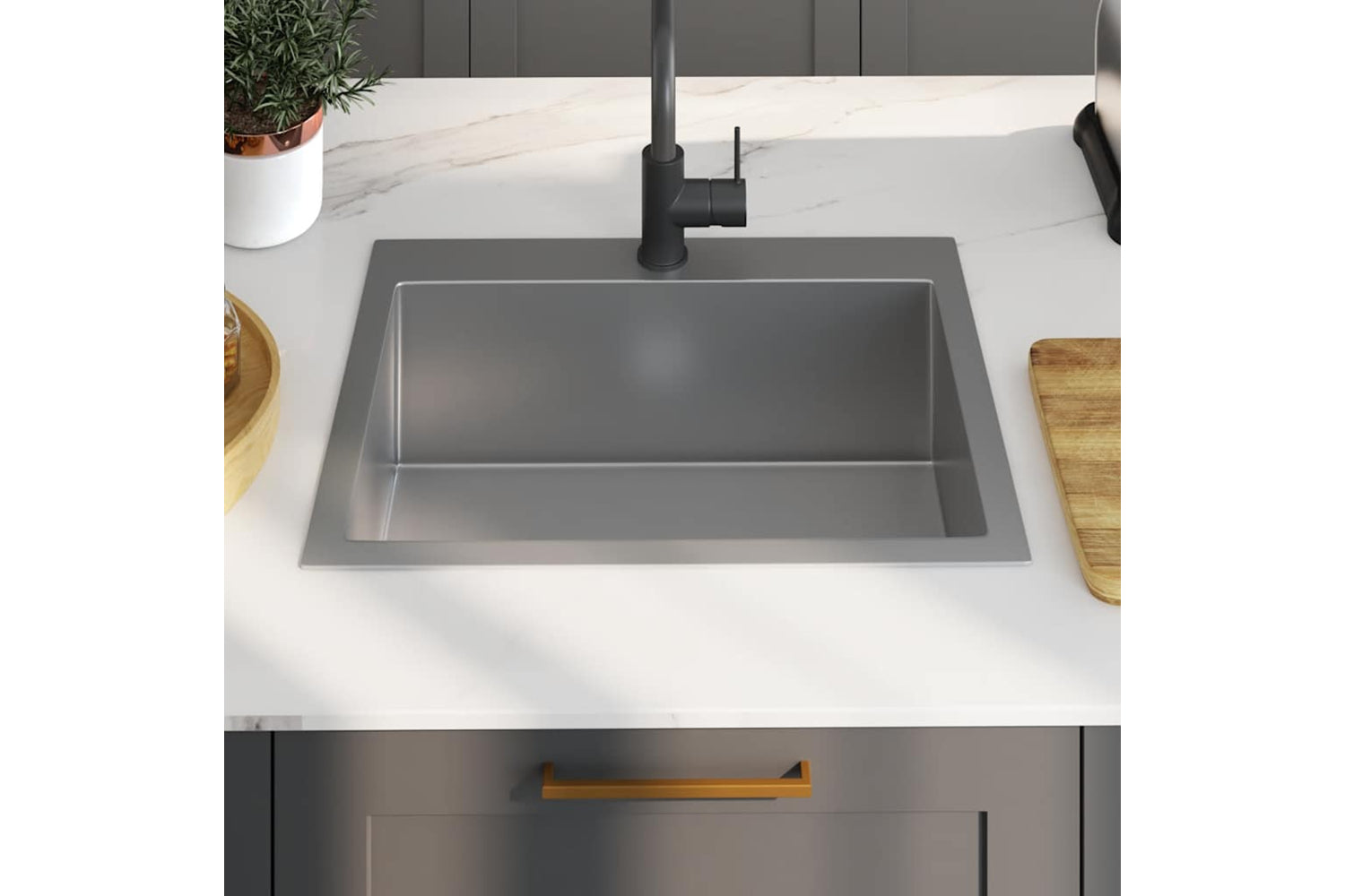 Vidaxl 51512 Handmade Kitchen Sink Stainless Steel-2