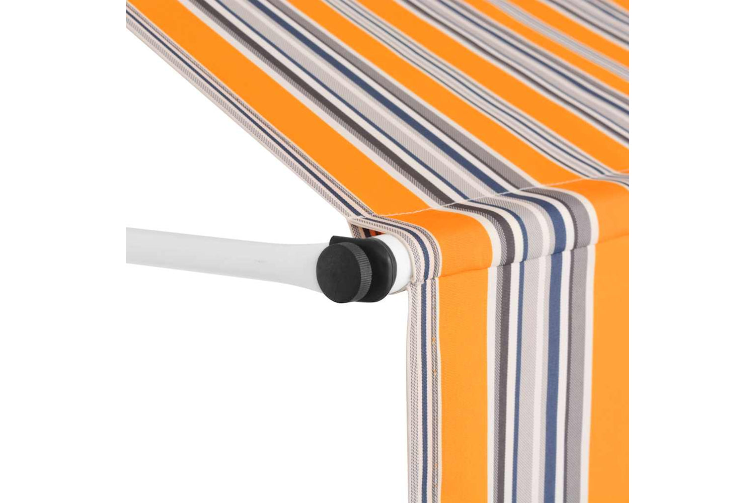 vidaXL 43230 Manual Retractable Awning 400cm Yellow And Blue Stripes-3