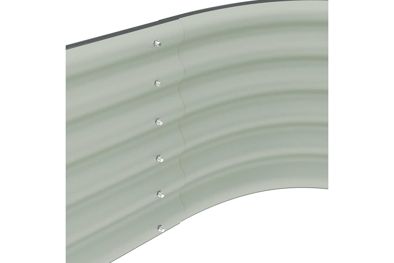 vidaXL Garden Raised Bed 160x80x44cm Galvanised Steel Grey-6