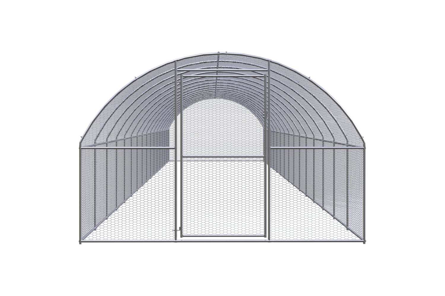 Vidaxl 3095469 Outdoor Chicken Coop 3x16x2 M Galvanised Steel-2