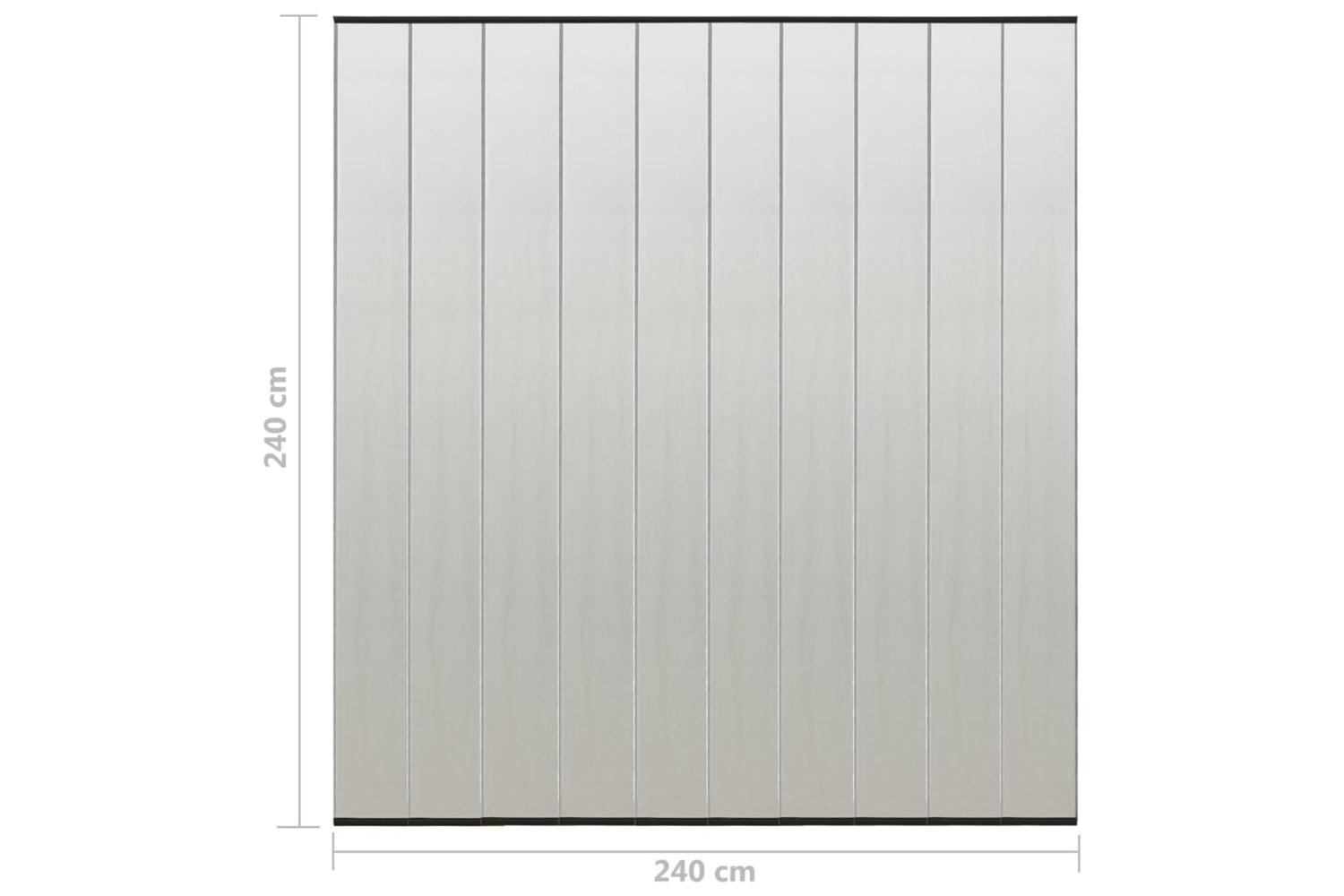 vidaXL 148712 Insect Door Screen With 10-piece Mesh Curtain Black 240x240cm-8