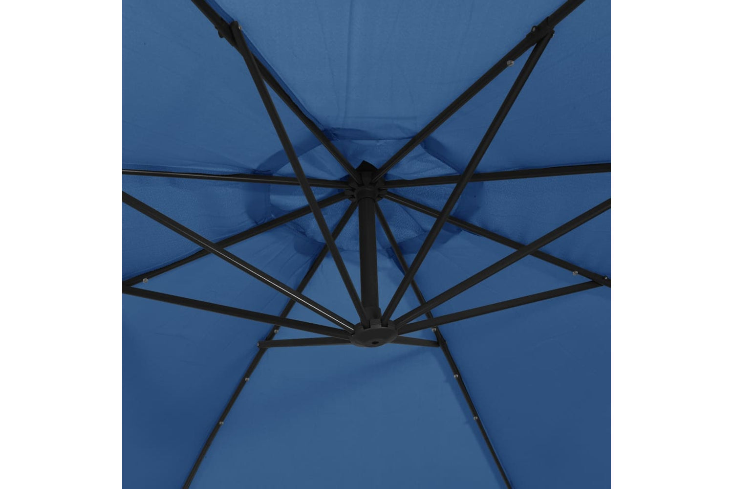 Vidaxl 313785 Cantilever Umbrella With Led Lights Azure Blue 350 Cm-8