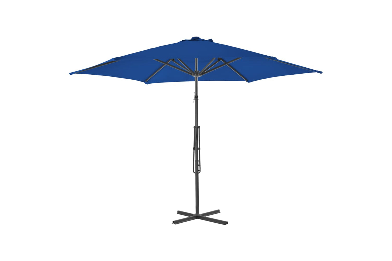 vidaXL 312521 Outdoor Parasol With Steel Pole Blue 300x230cm-3