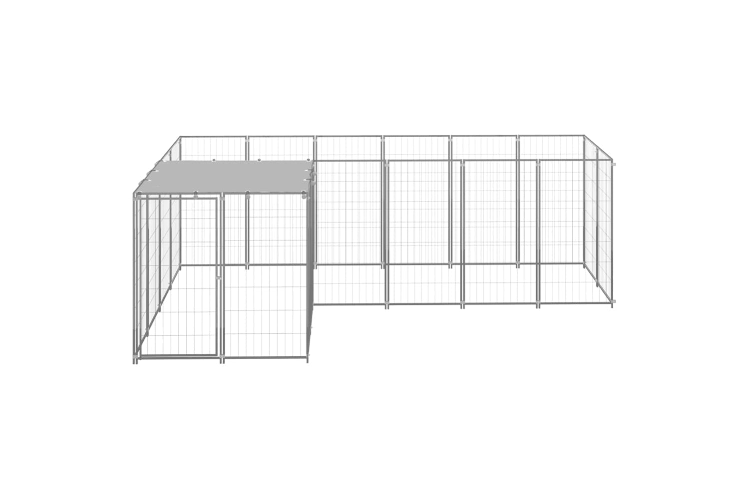 Vidaxl 3082218 Dog Kennel Silver 4.84 M2 Steel-2