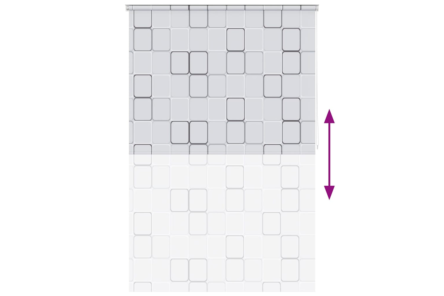 Vidaxl Shower Roller Blind 140x240 Cm Square-4