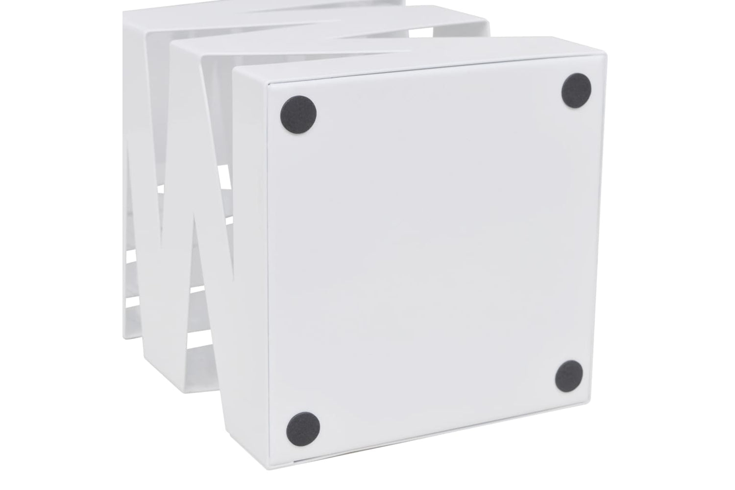 vidaXL 242468 White Square Umbrella Stand Storage Holder Walking Stick Steel 48.5cm-4