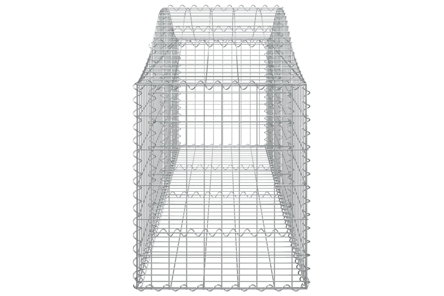 vidaXL 3145606 Arched Gabion Baskets 10 Pcs 200x50x60/80cm Galvanised Iron-4
