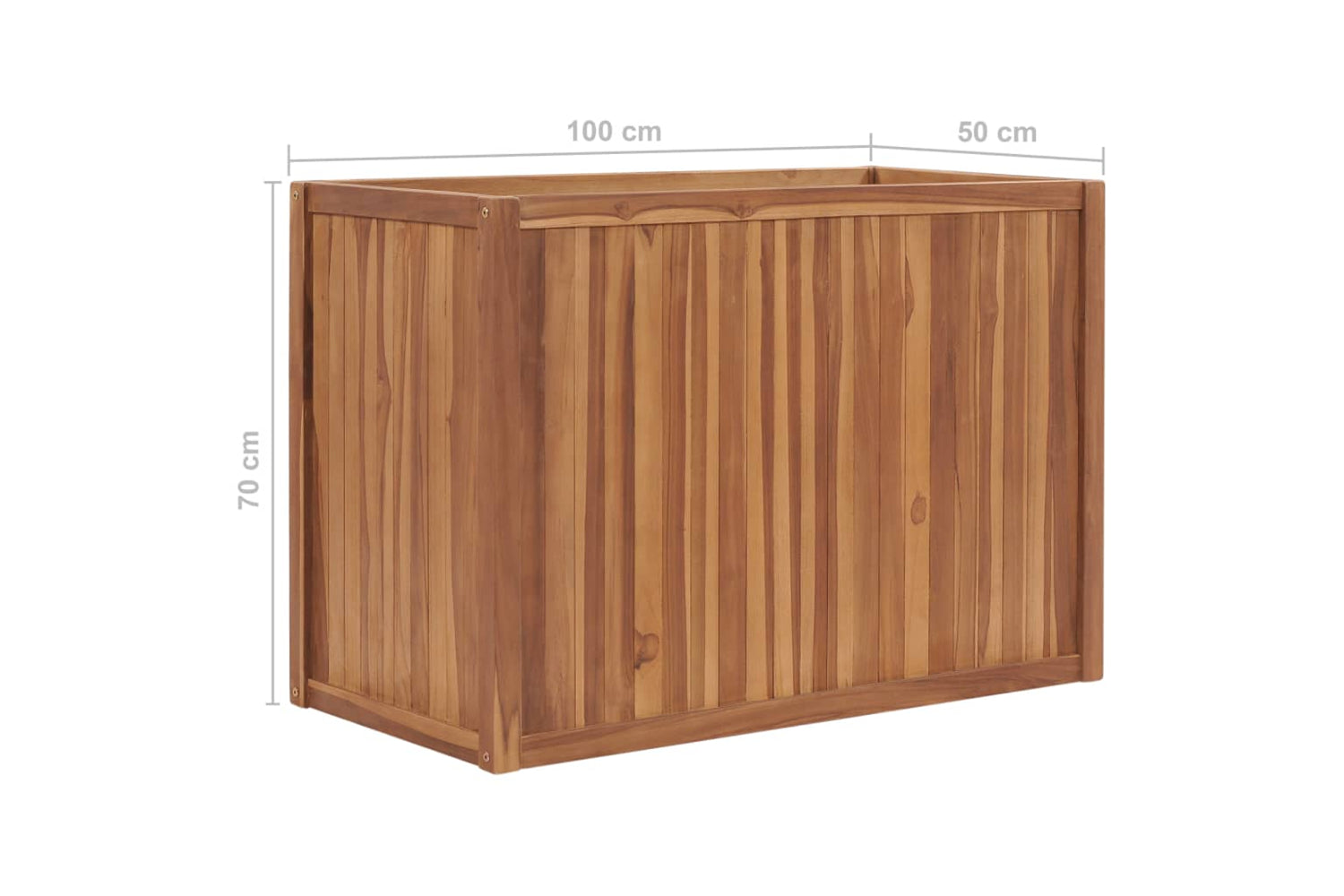 vidaXL 48972 Raised Bed 100x50x70cm Solid Teak Wood-7