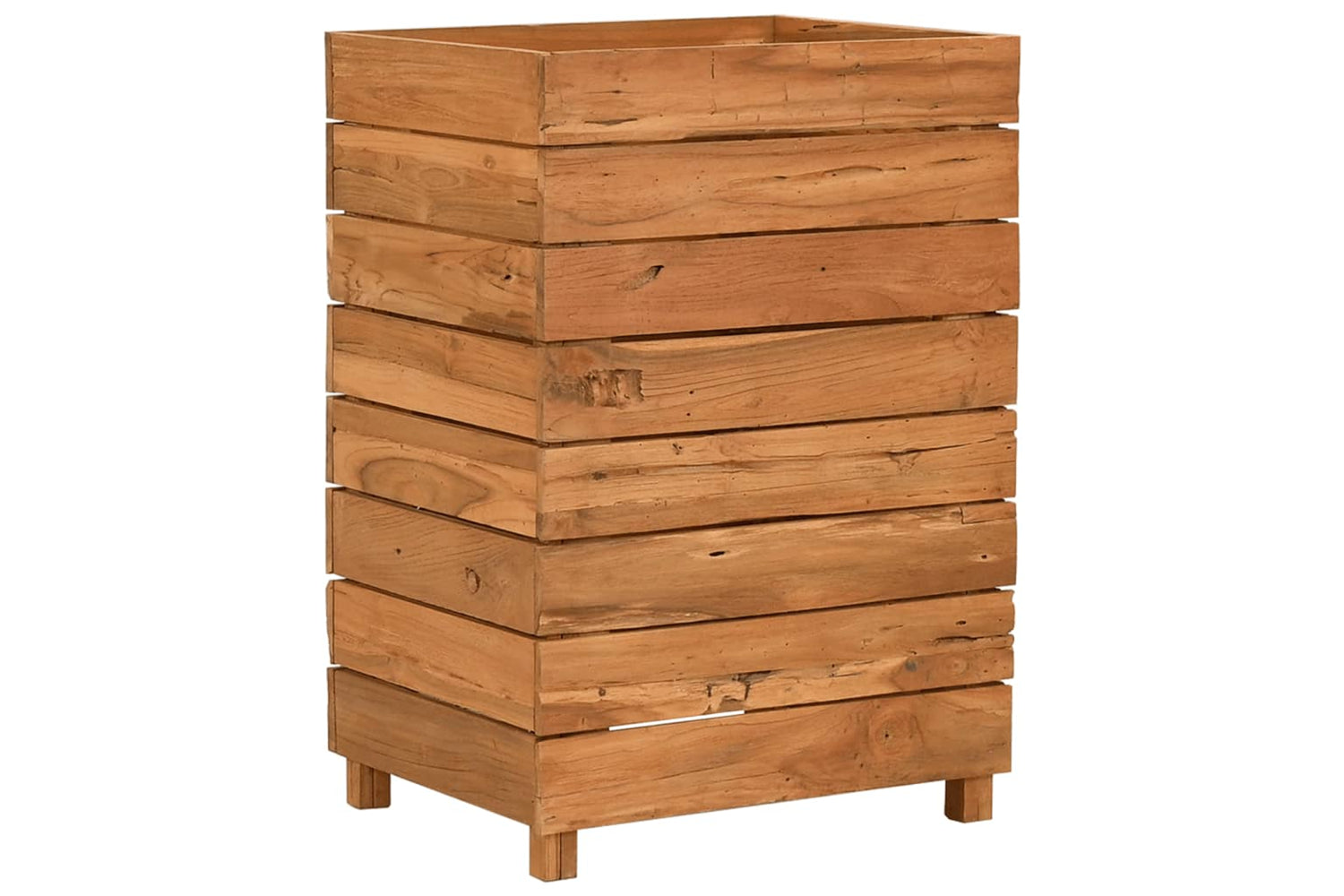 vidaXL Raised Bed 50x40x72cm Recycled Teak Wood And Steel-9
