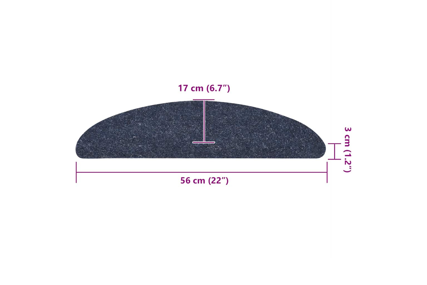 vidaXL 149685 Self-adhesive Stair Mats 10 Pcs Blue 56x17x3cm Needle Punch-8