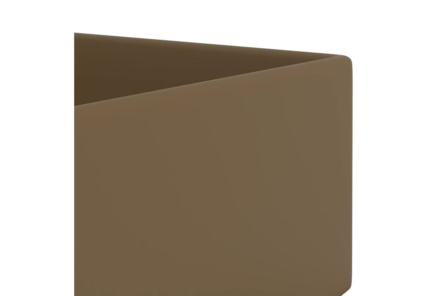 Vidaxl 146996 Bathroom Sink With Overflow Ceramic Matt Cream-5