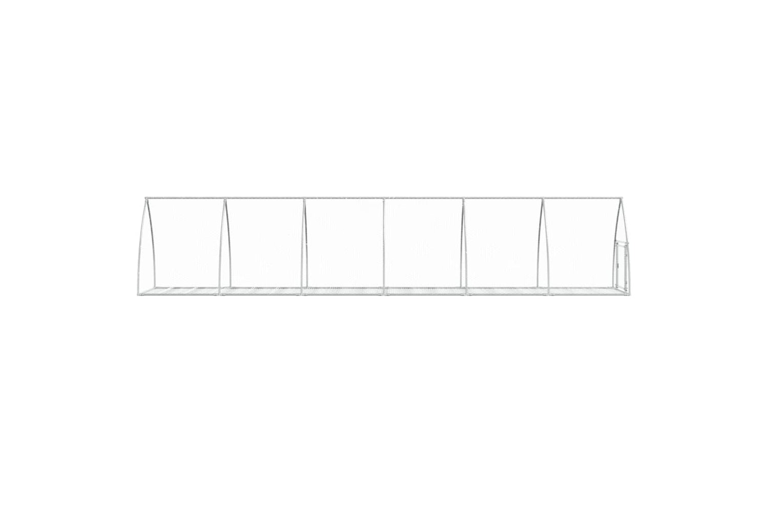 vidaXL 3281529 Rabbit Cage Silver 600x105x120cm Galvanised Steel-4