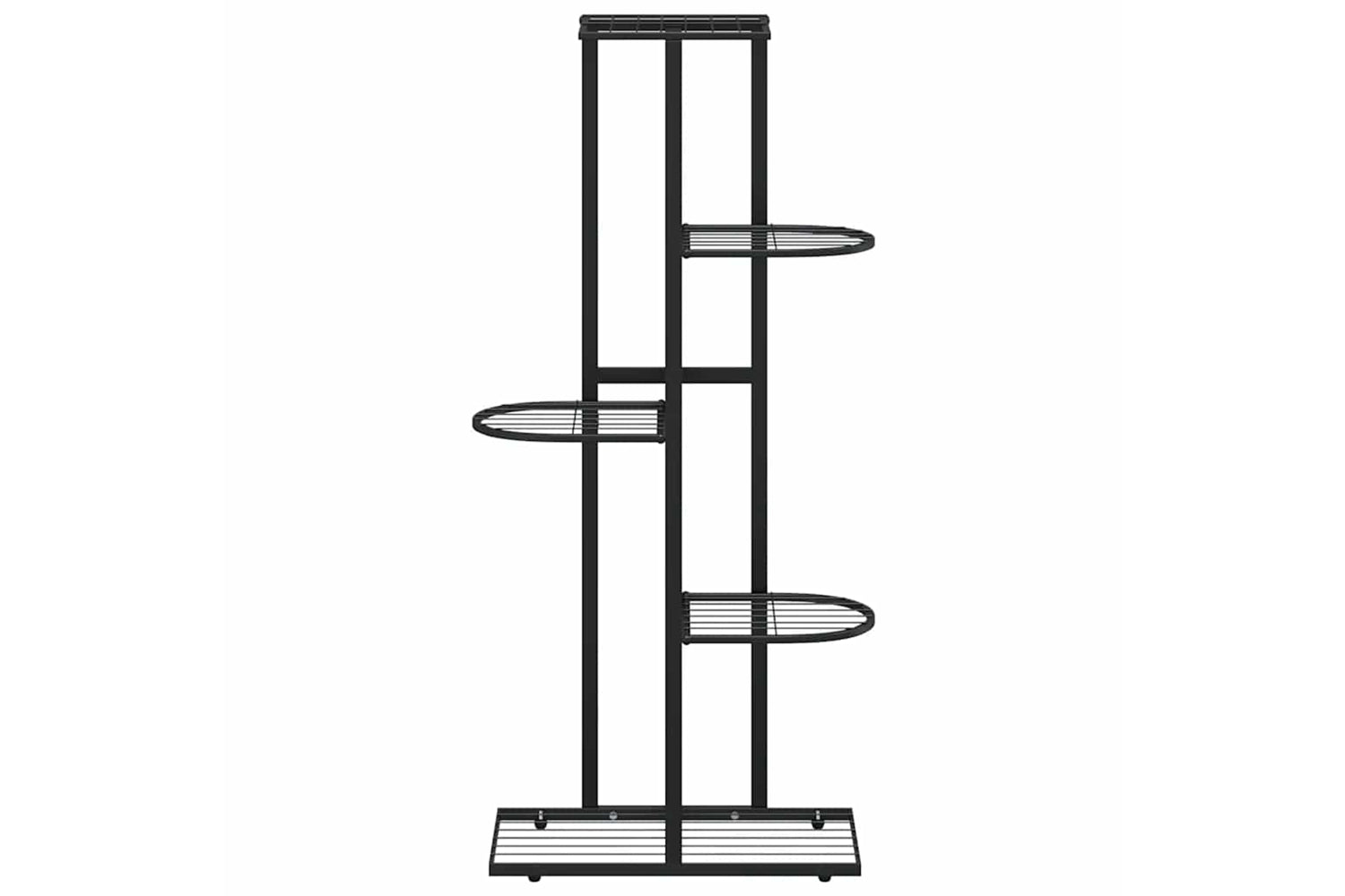 vidaXL 336110 5-floor Flower Stand 43x22x98cm Black Metal-4