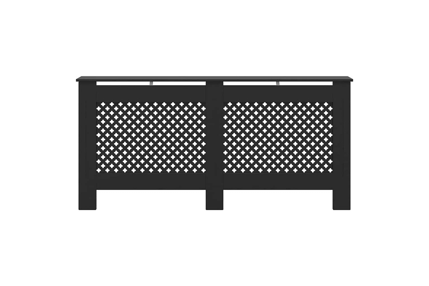 vidaXL Radiator Cover Black 172x19x81.5cm Mdf-3